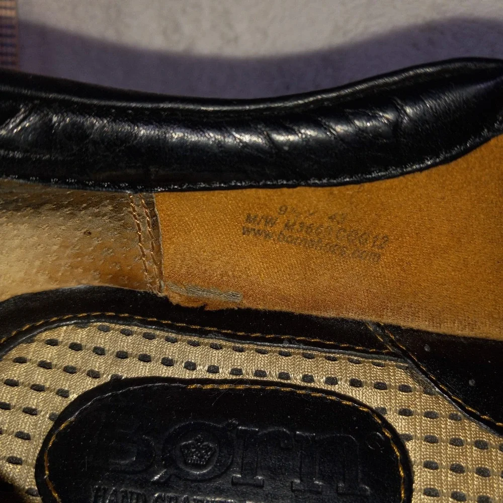 Born Shoes Mens Size 9.5 43 M/W BROWN Leather Slip On Casual Loafers M3663